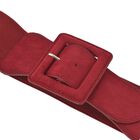 Stretchgürtel mit Schnalle aus Kunstwildleder, rot image number 1