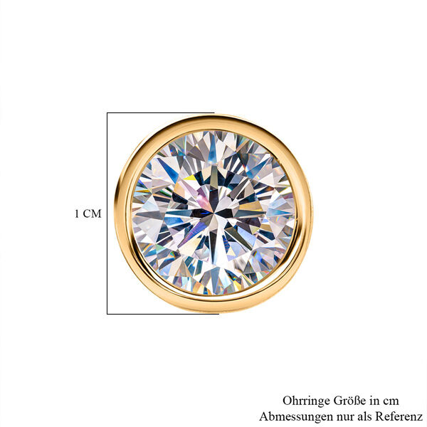 Funkelnde K&ouml;nigin - Nugget Moissanit Ohrringe - 3,55 ct. image number 5