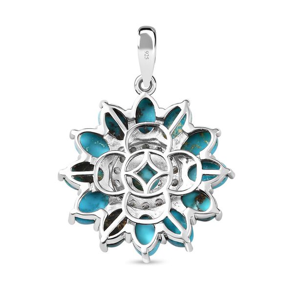 Sierra Nevada Türkis und floraler Zirkon-Anhänger - 6,74 ct. image number 5