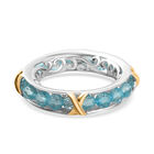 EVER TRUE AA Blauer Apatit Ring Nickelfreies Messing (Größe 16.00) ca. 3,88 ct