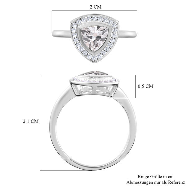 LUSTRO STELLA - wei&szlig;er Zirkonia-Ring, 925 Silber  ca. 1,58 ct image number 5