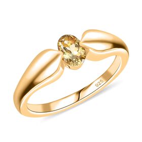 AA Natürlicher goldener Tansanit Ring - 0,42 ct.
