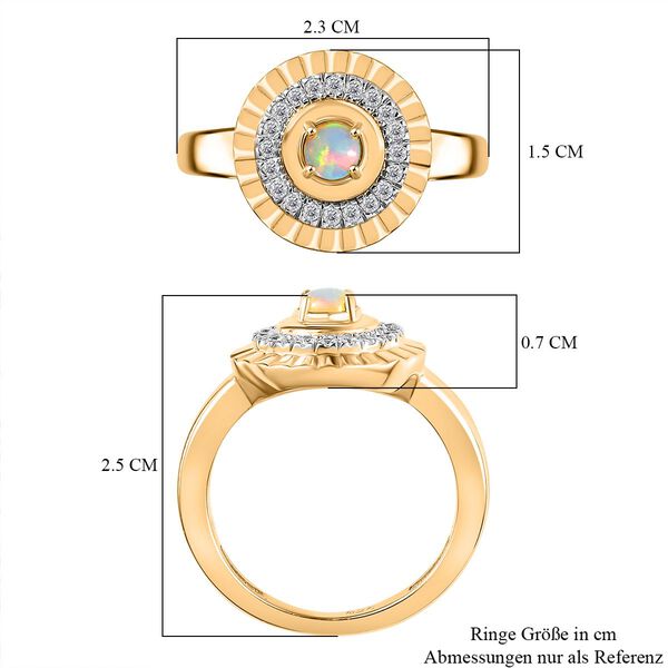 AA Natürlicher, äthiopischer Welo Opal Ring, ca. 0,39 ct image number 7