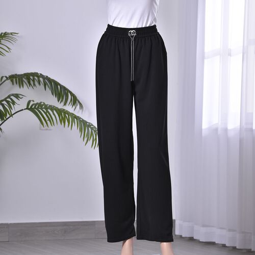 Strickhose für Damen mit Metallketten, Einheitsgröße, Schwarz image number 0