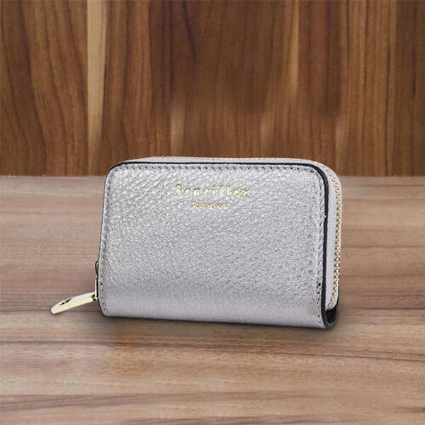 SENCILLEZ Kreditkartenetui aus echtem Leder image number 4