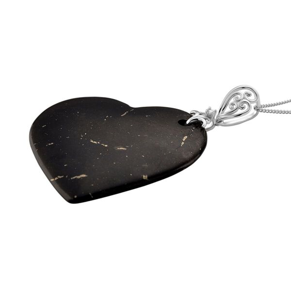 D'Joy Shungit, Weißer Zirkon Schmuckset ca. 45 cm 925 Silber rhodiniert ca. 66,10 ct. image number 3