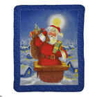 Superweiche Fleecedecke mit Weihnachtsmann und Schornstein Muster, Größe 130x170 cm, Mehrfarbig image number 1