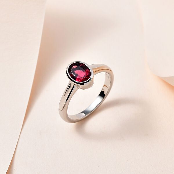 AAAA Rubellit Ring in 950 Platin - 1,05 ct. image number 10