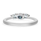 Blauer Diamant-Ring, 925 Silber platiniert  ca. 0,50 ct image number 4