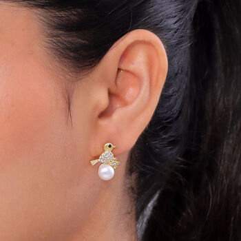 EVER TRUE S&uuml;&szlig;wasser Perle (7-7.5 mm), Schwarzer Spinell Ohrringe Nickelfreies Messing