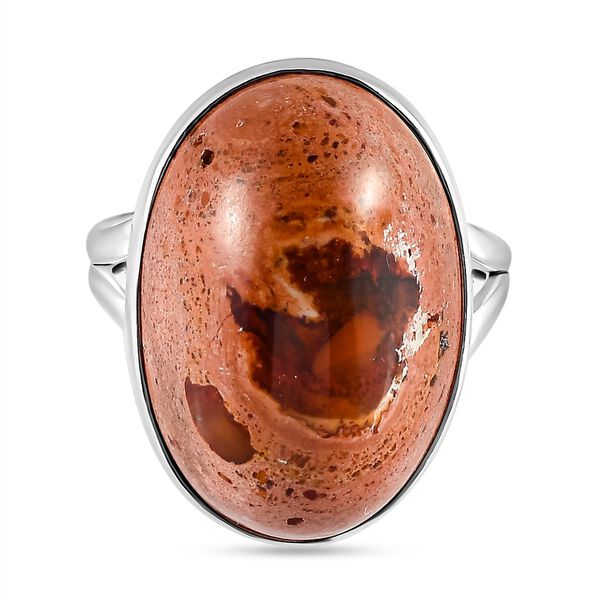 Mutter-des-Feueropals Ring, 925 Silber  ca. 22,80 ct