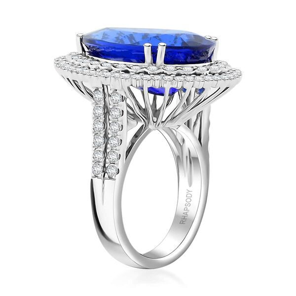 Chairman's Vault Collection - zertifiziert und gepr&uuml;ft RHAPSODY AAAA Tansanit und VS-EF Diamant Ring in 950 Platin - 18,80 ct. image number 4