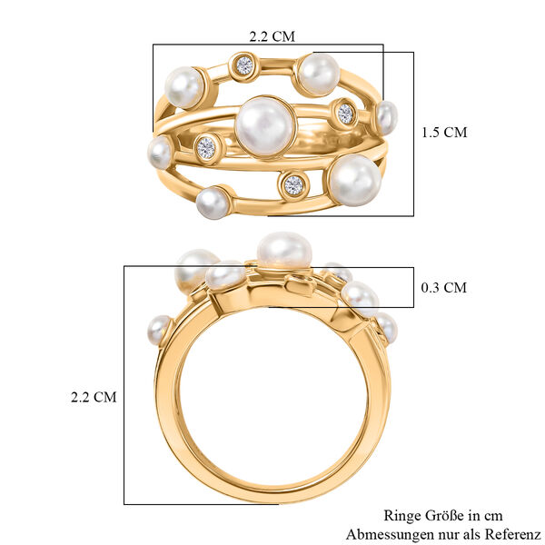 EVER TRUE Süßwasser Perle (5-5.5 mm) Ring Nickelfreies Messing (Größe 18.00) image number 6