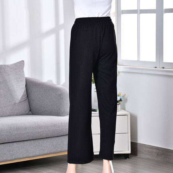 Sommerhose mit Kordelzug, L&auml;nge 96cm, H&uuml;fte 53cm, Taille 6cm, Schwarz image number 3