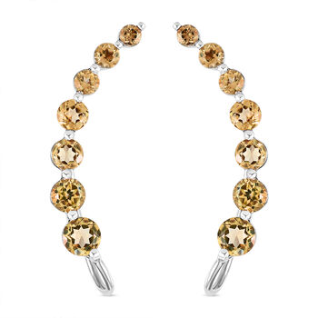 Citrin-Ohrringe, 925 Silber platiniert ca. 2.37 ct