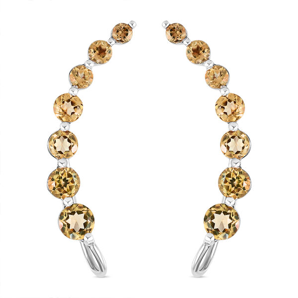 Citrin-Ohrringe in Silber, 2,37 ct.