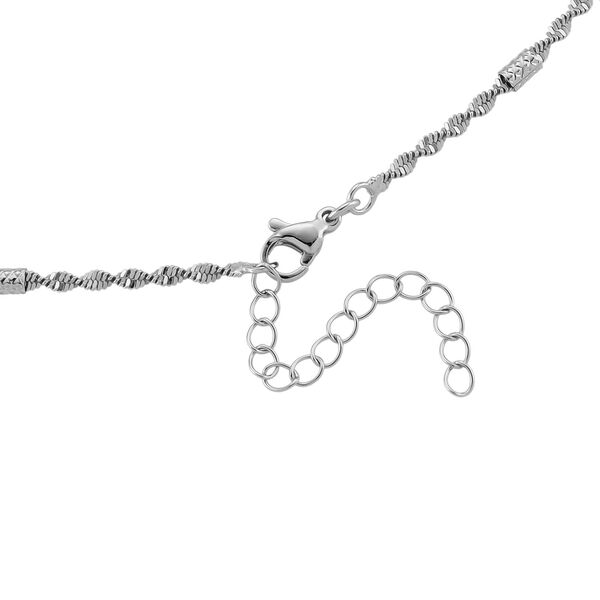 5er-Set Halsketten, ca. 45 cm + 5 cm Extender, Nickelfreies Messing Silberfarben image number 7