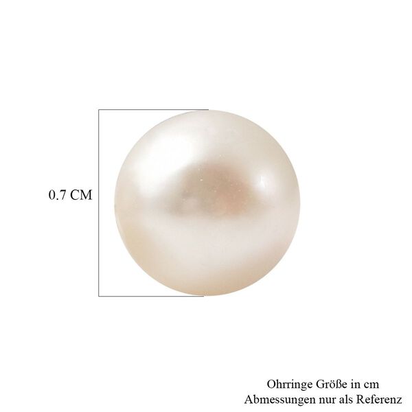 Japanische Akoya Perlen-Ohrringe, 925 Silber rhodiniert image number 5