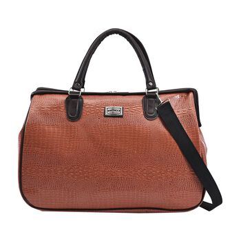 Passage Reisetasche aus Kunstleder, 45x20x32cm, Pfirsich