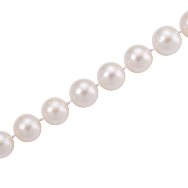 Weiße Edison Perle Halskette (ca. 12-14mm), ca. 45cm + 5cm extender, 925 Silber rhodiniert image number 3