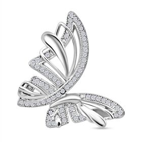 Lustro Stella Weißer Zirkonia Anhänger 925 Silber rhodiniert