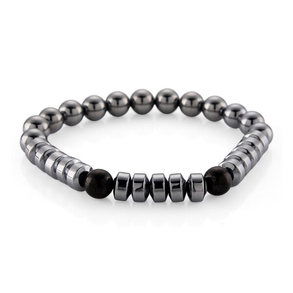 Shungit, Terahertz Armband Flexibles cm ca. 45.00 ct