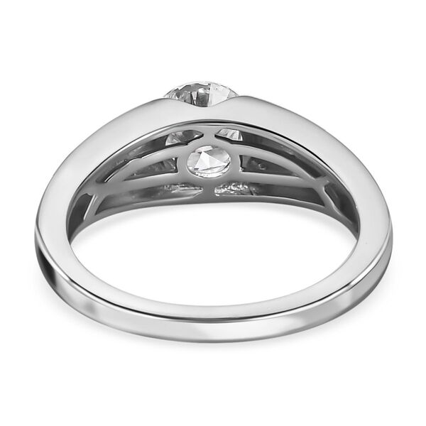 Moissanit Solitär Ring in platiniertem Silber - 0,76 ct. image number 22