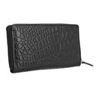 RFID-geschützte Brieftasche aus 100% echtem Leder mit Kroko-Prägung und abnehmbarem Trageschlaufe, schwarz image number 5