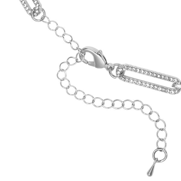 Wei&szlig;e Kristall-Halskette, 45 cm - 2,28 ct. image number 5