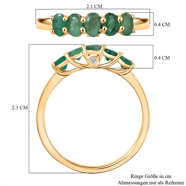 D'Joy AA Smaragd und Diamant Ring - 0,84 ct. image number 6