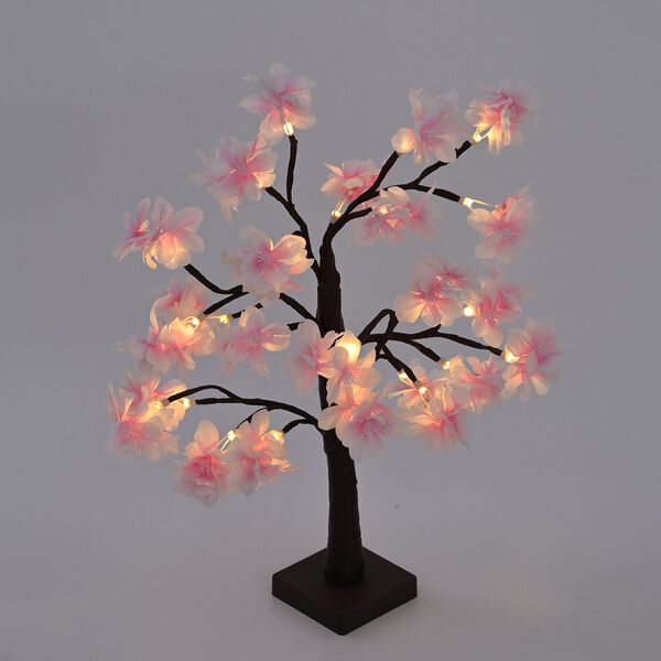 Deko-Baum mit LED-Lichtern, 60 cm, Rosa image number 0