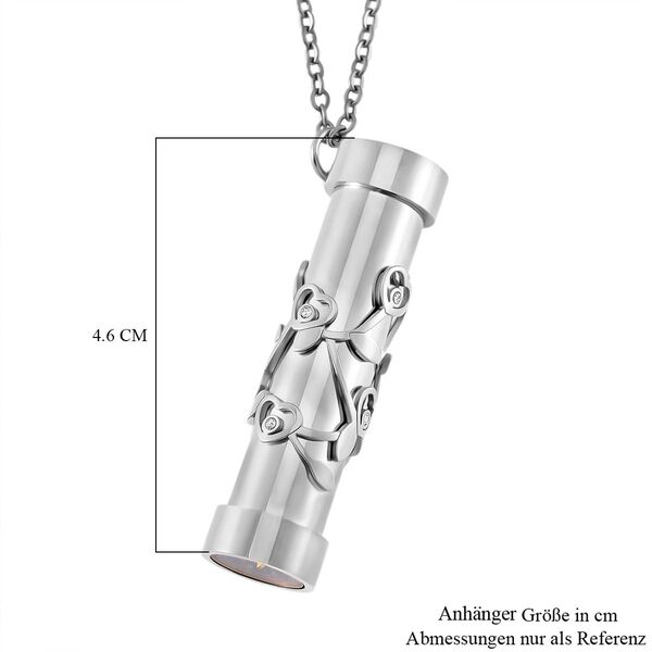 Mehrfarbige Zirkonia-Halskette in Silberton, 75+5 cm image number 7