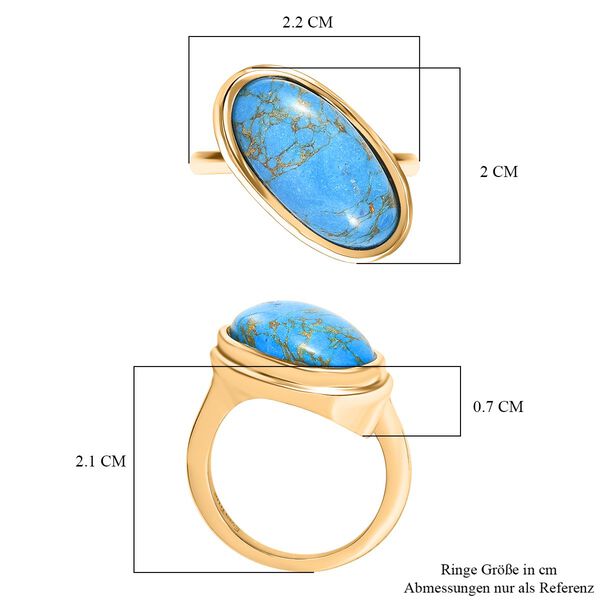 EverTrue blauer Türkis Ring - 8,49 ct. image number 7