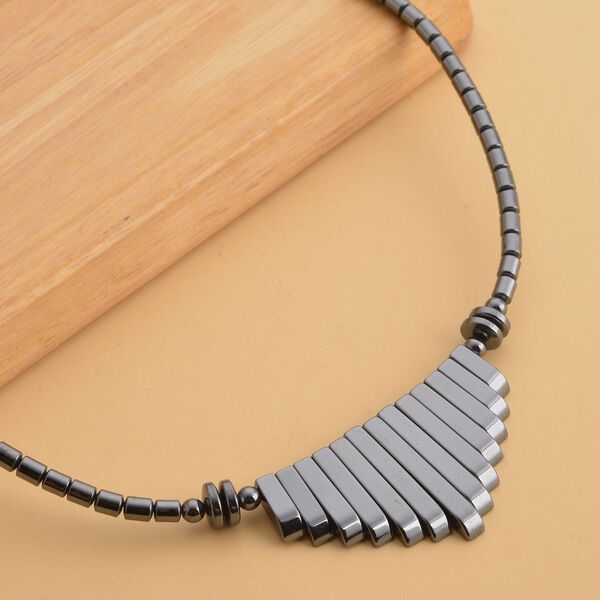 H&auml;matit Halskette. 50 cm. 350.0. silberfarben ca. 350,00 ct image number 2