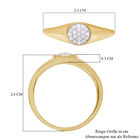 Diamant Ring 925 Silber 585 Vergoldet (Größe 17.00) ca. 0,20 ct image number 5
