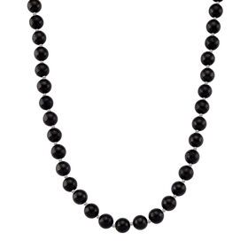 Shungit Halskette ca. 50 cm 925 Silber rhodiniert ca. 400,00 ct.