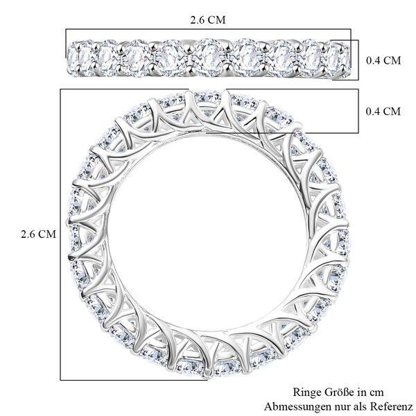 Wei&szlig;er Zirkon Ring 925 Silber (Gr&ouml;&szlig;e 21.00) ca. 5,67 ct image number 7