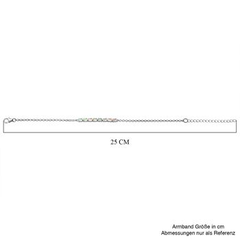 D'Joy AA nat&uuml;rliches, &auml;thiopisches Welo Opal 20cm Armband, 925 Silber platiniert - 1,53 ct.