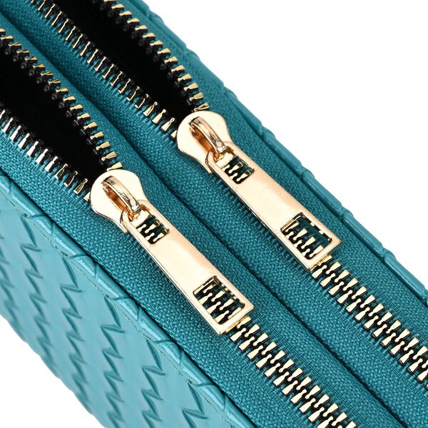 Elegantes Brieftasche in Blau mit RFID-Schutz und Prägemuster image number 6