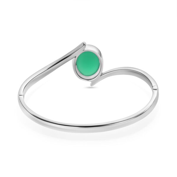 Verde Onyx Armreif ca. 19 cm Edelstahl ca. 17.75 ct image number 5