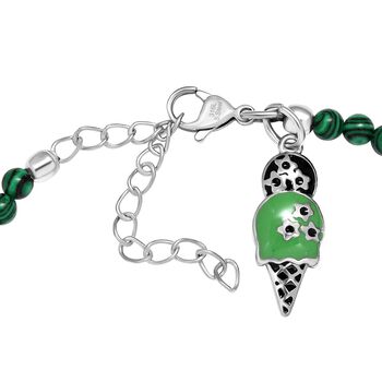 Malachit Armband mit Anh&auml;ngern, 19 cm - 26 ct.