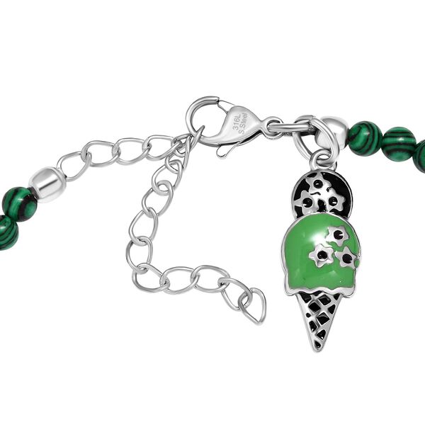 Malachit Armband mit Anh&auml;ngern, 19 cm - 26 ct. image number 4