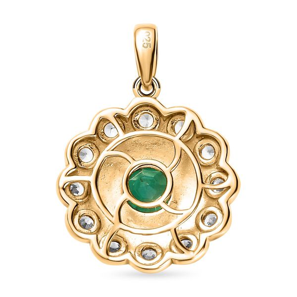 Smaragd Triplett Quarz und Zirkon Anh&auml;nger - 1,80 ct. image number 5