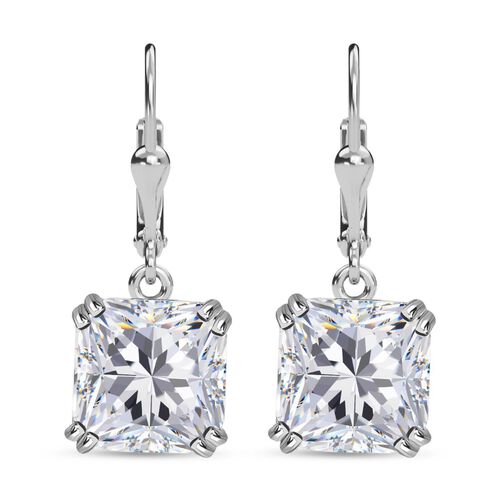 J Francis gefertigt mit SWAROVSKI- Weiße Swarvoski Kristall Ohrringe image number 0