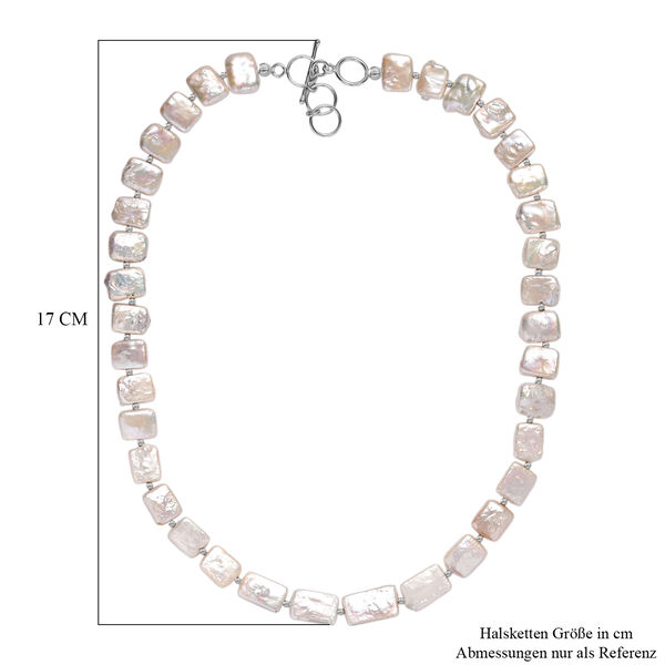 Weiße Süßwasser Perle Halskette ca. 45 cm 925 Silber rhodiniert image number 6