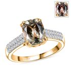 AAA Turkizit, Weißer Diamant Ring 585 Gold (Größe 17.00) ca. 2,60 ct