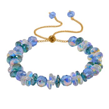 Mehrfarbiger Kristall Armband ca. Flexibles cm Std Gelb