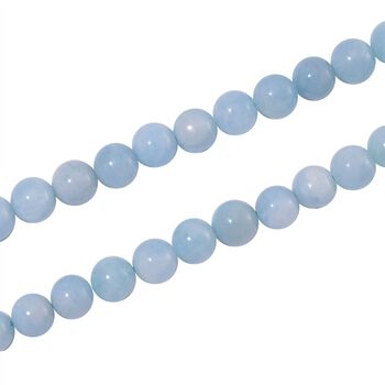 Aquamarin Perlen-Halskette, 50+5 cm - 170 ct.