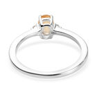 Citrin und Weißer Simulierter Diamant Ring 925 Silber  ca. 0,50 ct image number 4