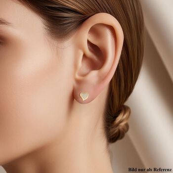 Moissanit Ohrringe 925 Silber vergoldet ca. 0.48 ct